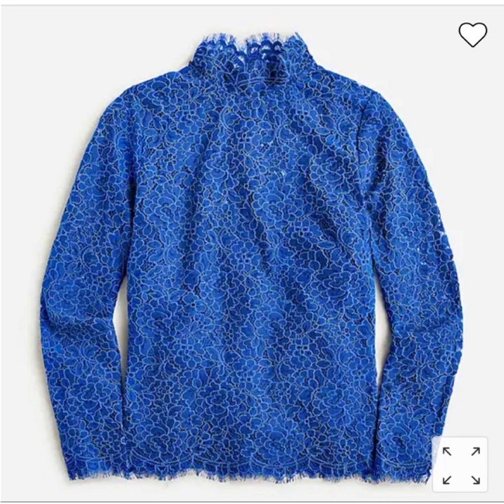 NWT J. Crew Blue Lace Top size 4